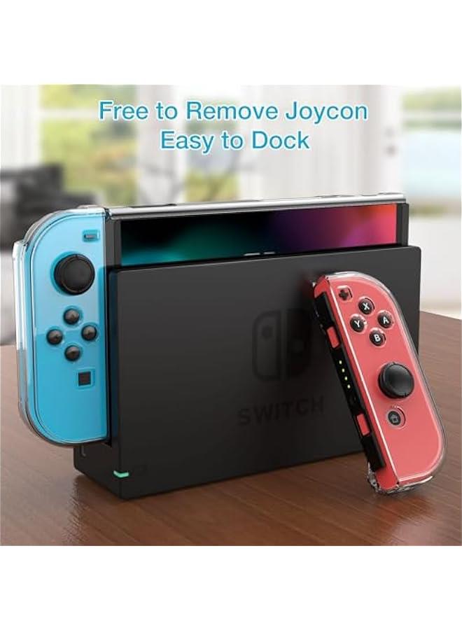 هوكور Toriseek Switch Case for Nintendo Switch Case Dockable with Screen Protector, Clear Protective Case Cover for Nintendo Switch and JoyCon Controller with a Switch Tempered Glass Screen Protector - Image 2