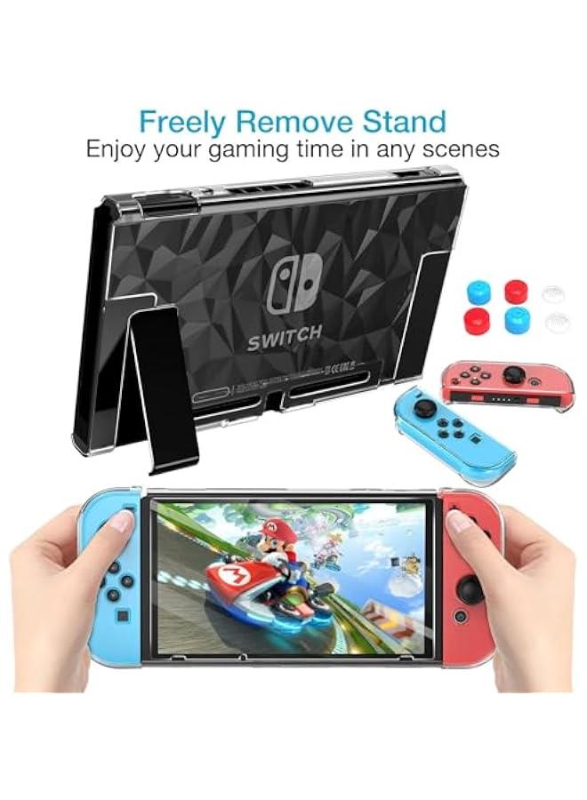 هوكور Toriseek Switch Case for Nintendo Switch Case Dockable with Screen Protector, Clear Protective Case Cover for Nintendo Switch and JoyCon Controller with a Switch Tempered Glass Screen Protector - Image 5