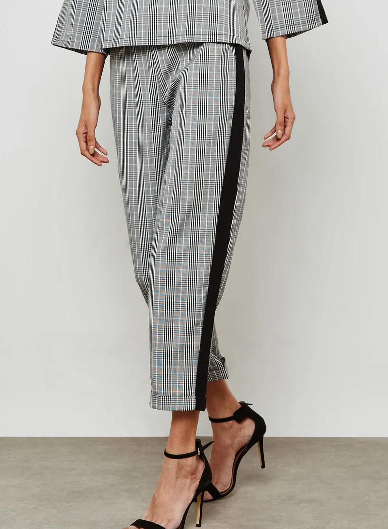 ELLA Checked Side Paneled Panst Set