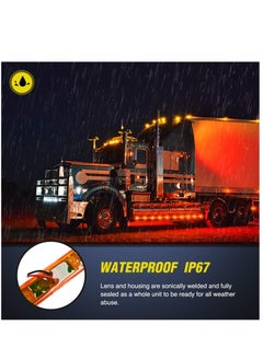 KASTWAVE LED Marker Light TL-33 4PCS 3.9 Inch 3 Led Truck Trailer Light Front Rear LED Side Marker Lights Clearance Indicator Lamp Waterproof Sealed Surface Mounted LED Marker Light  - Image 2