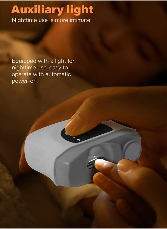 Aissiora 2-in-1 electric nail clippers Baby nail clippers Electric polished nail clippers Automatic nail grinder Electrically polished nail polisher 3 levels of adjustment USB charging  - Image 5