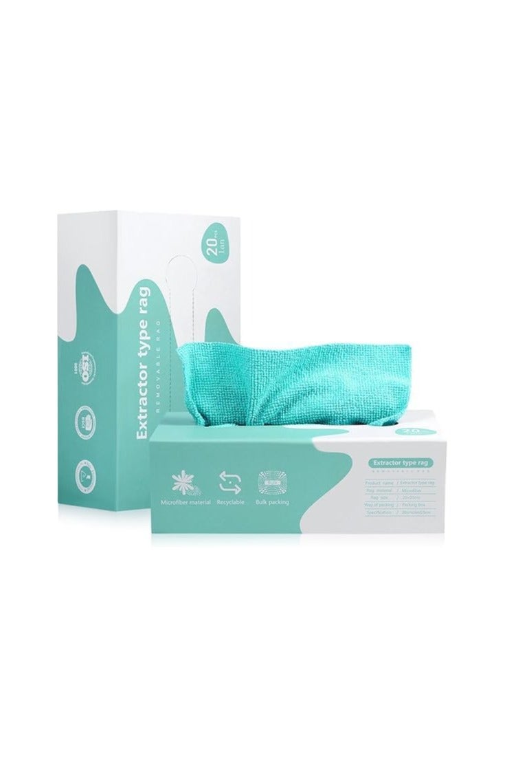 20 Pieces Microfiber Cleaning Cloth - Reusable Wipes Box - Multi-Purpose Microfiber Towel for Home Kitchen Car Glass Towel (Multicolor) - Image 1
