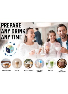 Lukadah Kitchen Powerful Milk Frother Wand With Stand - Ultra Fast Handheld Drink Mixer - Electric Whisk Foam Maker for Coffee, Lattes, Cappuccino, Matcha, Hot Chocolate & Creamer - Electric Milk Frother  - Image 5