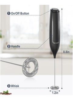 Lukadah Kitchen Powerful Milk Frother Wand With Stand - Ultra Fast Handheld Drink Mixer - Electric Whisk Foam Maker for Coffee, Lattes, Cappuccino, Matcha, Hot Chocolate & Creamer - Electric Milk Frother  - Image 2