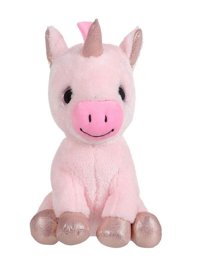 Mirada - 25Cm Unicorn With Glitter Horn Soft Toy Baby Pink - Image 1