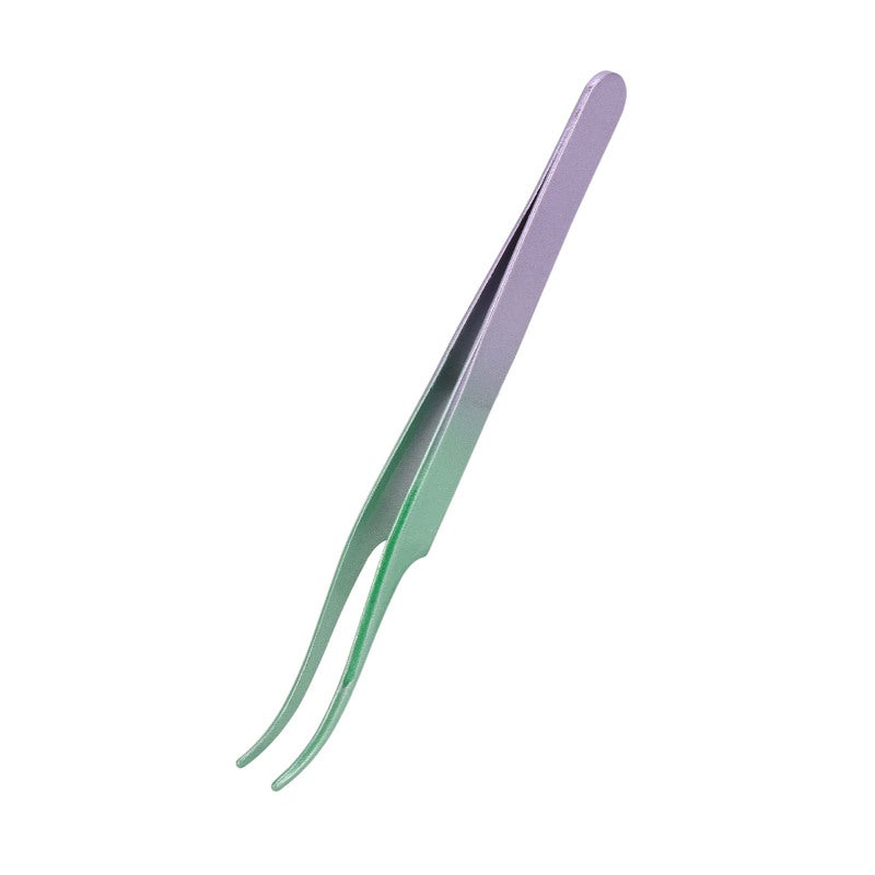 Lash Tweezers 1PC Stainless Steel - Tight Bite Comfortable Grip Eyelash Extension Tweezers for Professional Lash Artists and Daily Makeup Application - Image 1