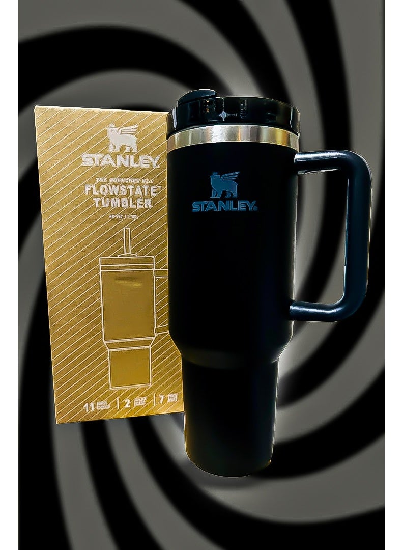 Stanley 40oz Stainless Steel Tumbler with Reusable Straw BPA Free Eco Friendly and Dishwasher Safe Travel Mug Featuring Leakproof FlowState Lid and Double Wall Insulation Keeps Beverages Hot for 16 Hours and Cold for 24 Hours Slim Base Designed to Fit Most Car Cup Holders with Ergonomic Handle for Comfortable Use on the Go at Work or Outdoors - Image 4