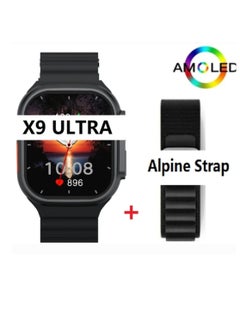 في & حول ساعة ذكية X9 Ultra شاشة عرض سوبر أموليد وهيكل من الألومنيوم وشحن لاسلكي 49 ملم  - Image 1