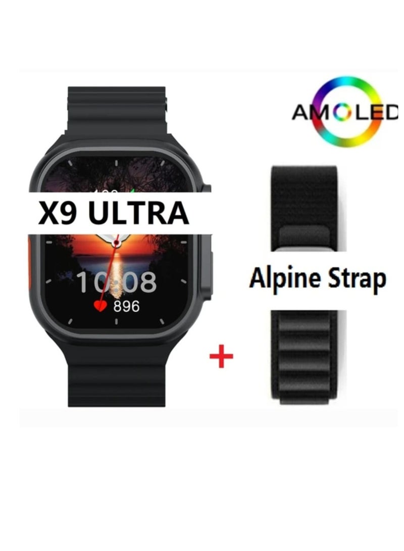 W&O Smart Watch X9 Ultra Super Amoled Display Screen And Aluminum Case Wireless Charging 49mm - Image 1