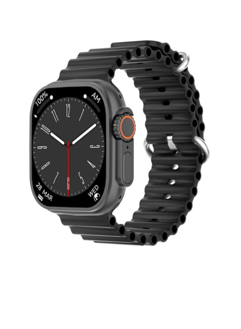 W&O Smart Watch X9 Ultra Super Amoled Display Screen And Aluminum Case Wireless Charging 49mm - Image 3
