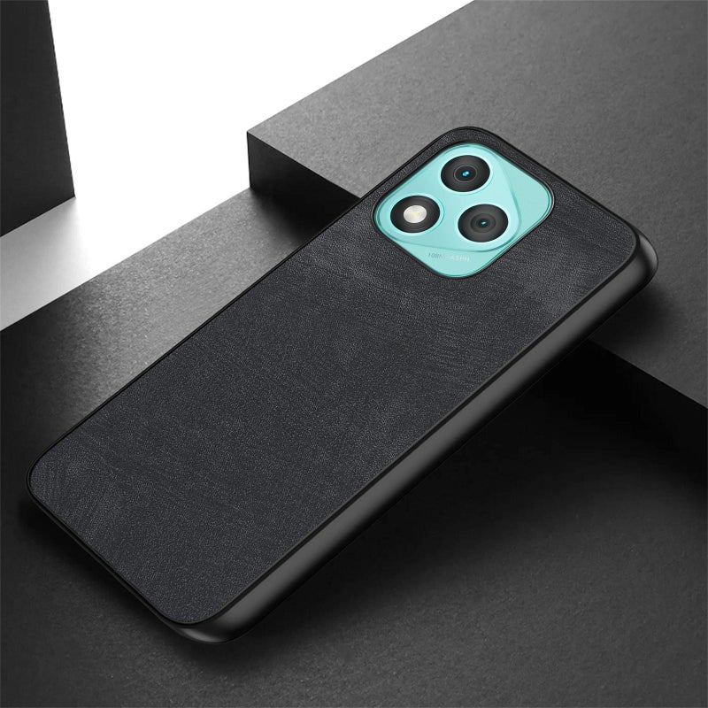 For Honor 400 Lite Glodal Vintage Leather PC Back Cover Phone Case(Black) - Image 2