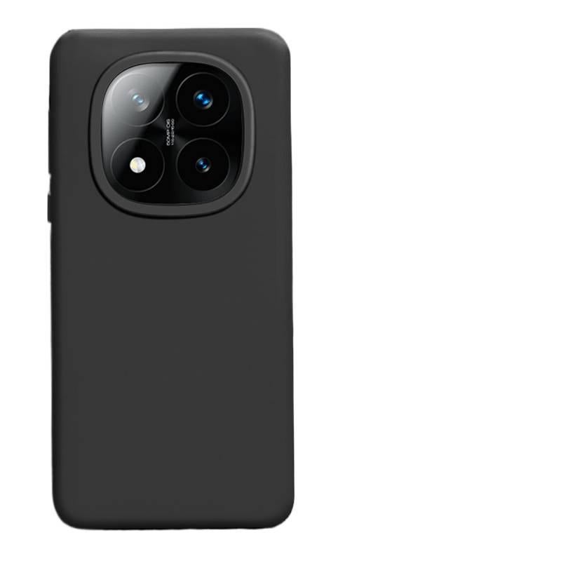 MS غطاء واقي بسيليكون لـ Redmi Note 14 مع حماية من السقوط وتشطيب غير لامع مع مقاوم للصدمات مع سيليكون سائل باللون أسود من السيليكون باللون الأسود باللون الأحمر - Image 1