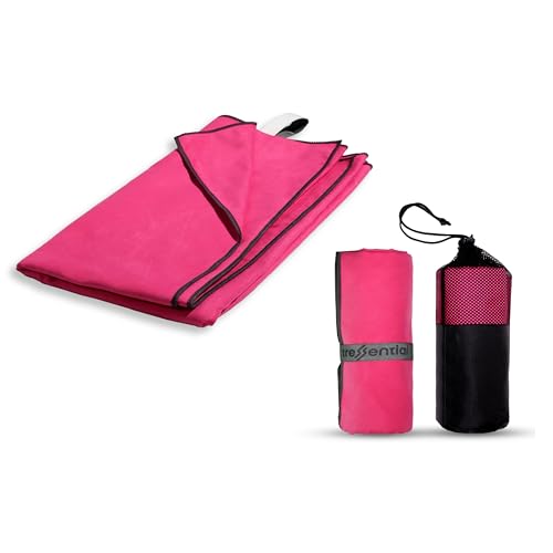 Tressential Compact & Ultra Soft Microfiber Camping Travel Towel | Quick Dry Towel-Super Absorbent & Lightweight for Sports, Beach, Gym, Backpacking, Hiking and Yoga (70 x 150 cm, Dark Pink) - Image 1