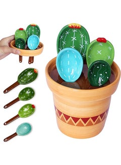 Cactus Measuring Spoons and Cups Set, Cute Ceramic Measuring Spoons, Baking Cacti Measuring Spoon with Holder for Milk Powder Sugar Salt Wet Dry Ingredients, Kitchen Home Small Decorations Ornaments - pzsku/Z440DCA6DB3B62710D271Z/45/_/1717558087/e3f61f5f-b98e-457f-93a4-f5a99e7839ea