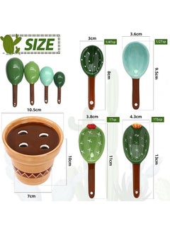 Cactus Measuring Spoons and Cups Set, Cute Ceramic Measuring Spoons, Baking Cacti Measuring Spoon with Holder for Milk Powder Sugar Salt Wet Dry Ingredients, Kitchen Home Small Decorations Ornaments - pzsku/Z440DCA6DB3B62710D271Z/45/_/1717558098/f5bd3533-158c-4c49-a239-964af8ddce9b