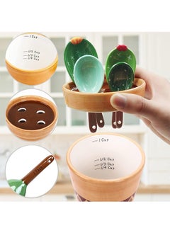 Cactus Measuring Spoons and Cups Set, Cute Ceramic Measuring Spoons, Baking Cacti Measuring Spoon with Holder for Milk Powder Sugar Salt Wet Dry Ingredients, Kitchen Home Small Decorations Ornaments - pzsku/Z440DCA6DB3B62710D271Z/45/_/1717558128/5450d738-fd4e-41a9-9e43-8bfeaaa5f1b7