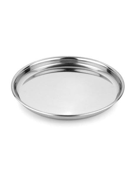 AS A S Stainless Steel Heavy Gauge Deep Wall Dinner Plates with Mirror Finish thalithall All Size 12 inch 3048 CM 