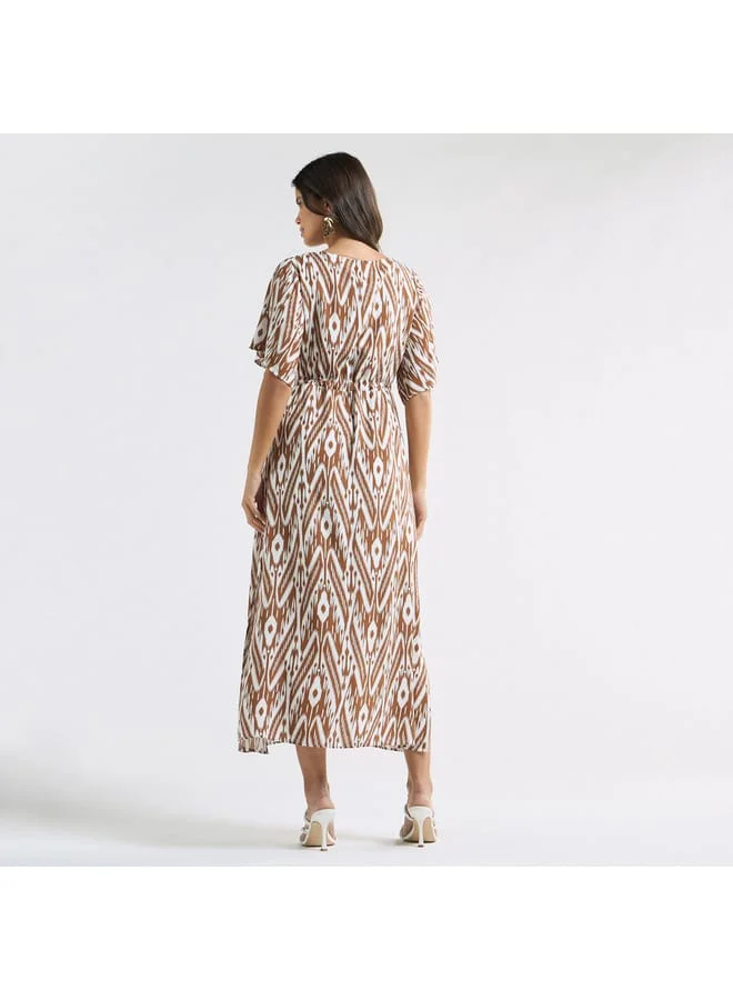 Splash FAV Printed V-Neck Dress