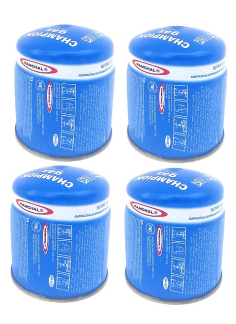 Set of 4 Peices Butane Gas Catridge-190 Gm/Camping Gas/Propane Gas for Portable Camping Stove and Picnic Stoves