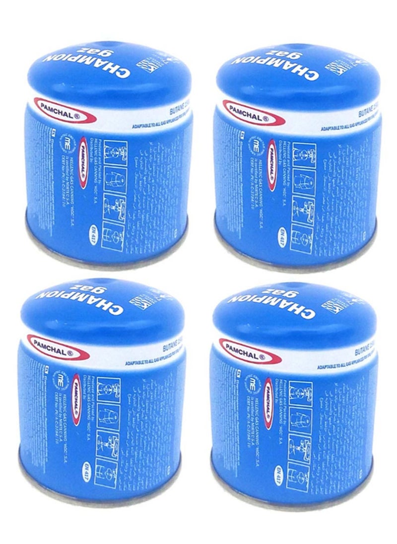 GO2CAMPS Set of 4 Peices Butane Gas Catridge-190 Gm/Camping Gas/Propane Gas for Portable Camping Stove and Picnic Stoves  - Image 1