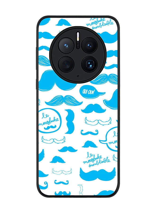 Stylizedd Rugged Black edge case for Huawei Mate 50 Pro Slim fit Soft Case Flexible Rubber Edges Anti Drop TPU Gel Thin Cover - Le Moustache  - Image 1