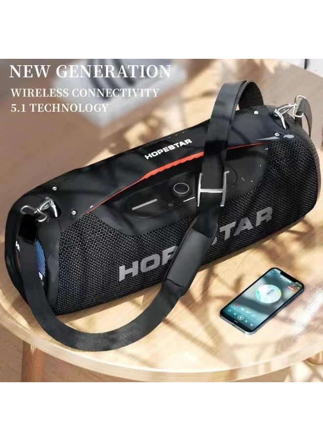 BlueFire HOPESTAR A60 Ultra 450W Portable Party Speaker with 30,000mAh Removable Battery, IPX6 Waterproof, Bluetooth 5.4, AI Sound, Wireless Mic, RGB Lights & Auracast for Outdoor, Beach, & Events - Image 4