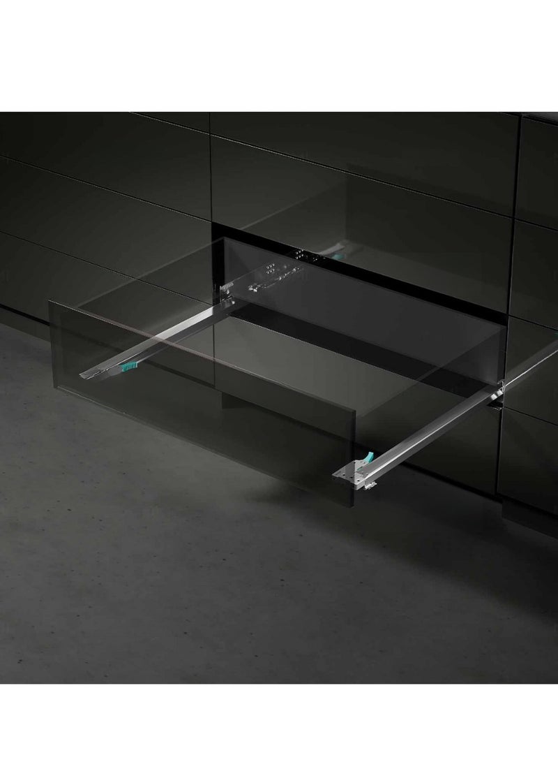 STARKE Concealed Damping Drawer Slides, Galvanized Heavy Duty Rust Resistant Plate Drawer Slides 30kg Load Capacity for 440-450 mm Drawers 1.0/1.5/1.8mm Thick (Concelio Series) (440-450 mm)  - Image 2