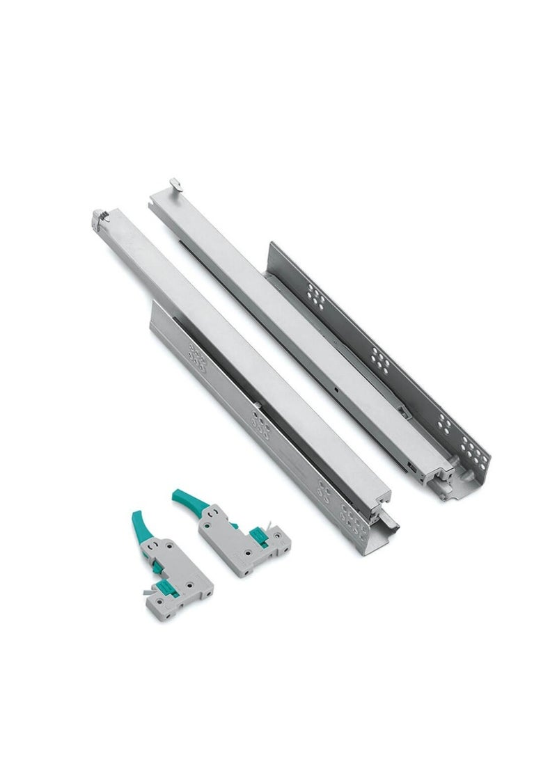 STARKE Concealed Damping Drawer Slides, Galvanized Heavy Duty Rust Resistant Plate Drawer Slides 30kg Load Capacity for 440-450 mm Drawers 1.0/1.5/1.8mm Thick (Concelio Series) (440-450 mm)  - Image 1