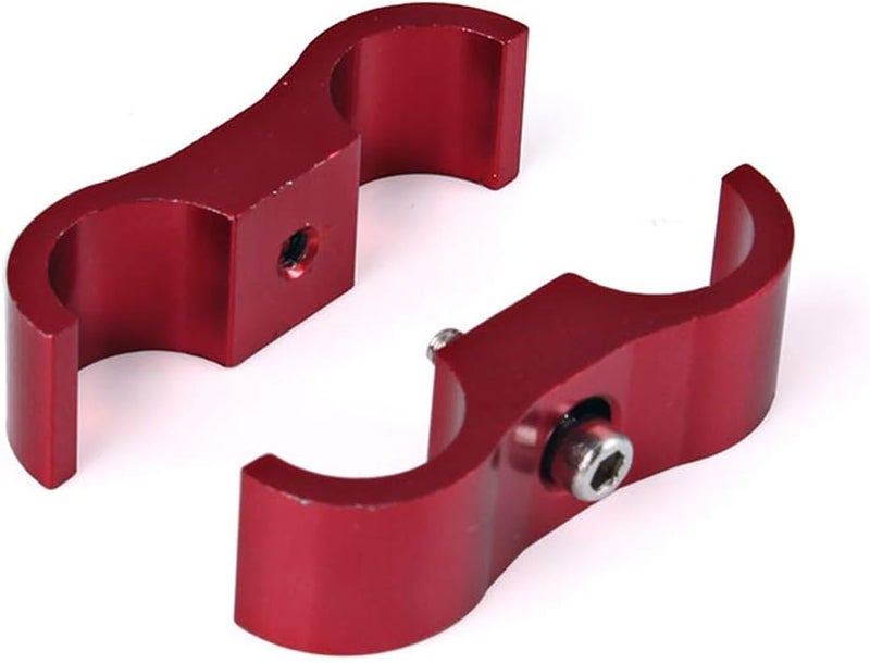 RASTP 6AN Hose Separator Clamp - Aluminum Fuel Line Mounting Clamp (4pcs, Red) - Image 3