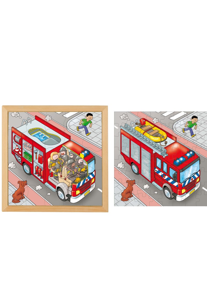 لعبة بازل من طبقتين سيارة إطفاء للأطفال