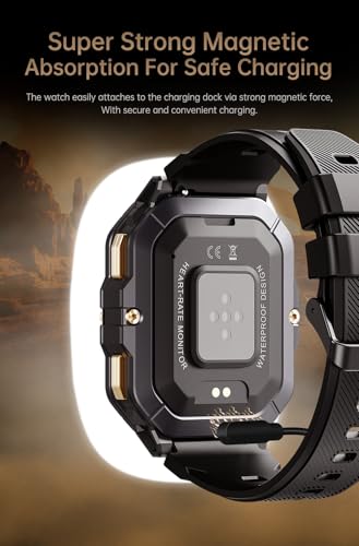 Gravity C28 Rugged Smartwatch – AI Watch Face, 100+ Sports Modes, Bluetooth Call, Waterproof, Heart Rate & Sleep Monitoring, Fitness Tracker for Men & Women (Black) - Image 5