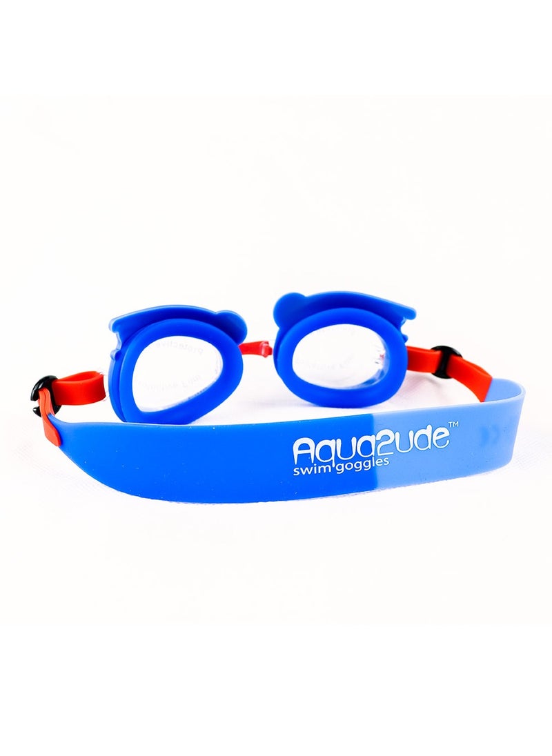 Aqua2ude Aqua2ude Mini Rocket Blue Anti-Fog, Polarized, UV Protection Kids Swim Goggles  - Image 2