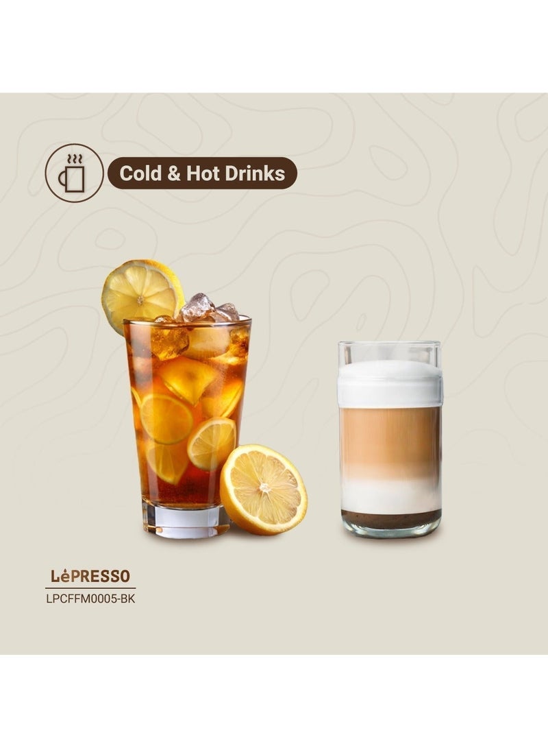 ليبرسو ماكينة تحضير القهوة والشاي المثلجة بسعة 2.5 لتر وقوة 750 وات وخزان مياه بسعة 900 مل وإيقاف تشغيل تلقائي وتحضير بضغطة واحدة ومشروبات باردة وساخنة وقوة تحضير قابلة للتعديل - أسود - Image 5