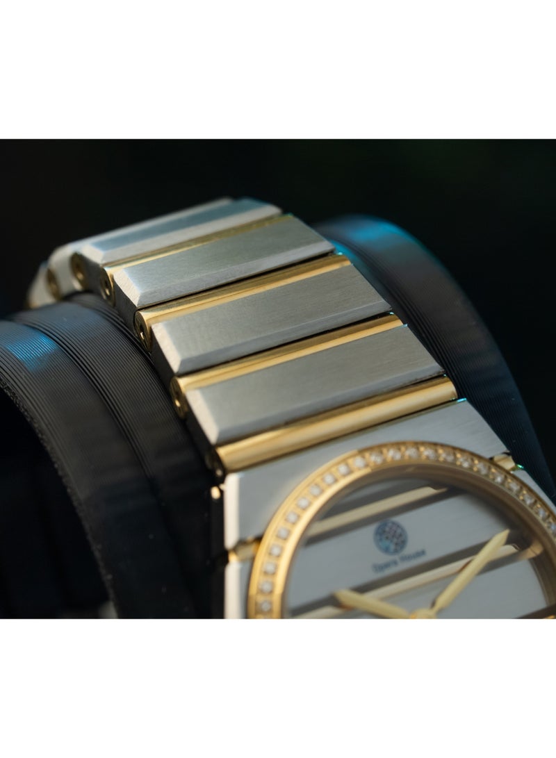 Opera House Original 56 Natural Diamonds Luxury Women’s Watch (1.2–1.25mm SI2 GH) Dial – 42mm Two-Tone Gold Stainless Steel Case & Band, Quartz Analog, 3ATM Water Resistant - Image 3