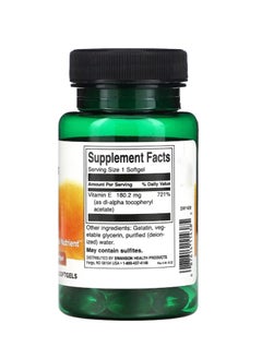 SWANSON Vitamin E 180 mg (400 IU) 60 Softgels  - Image 2