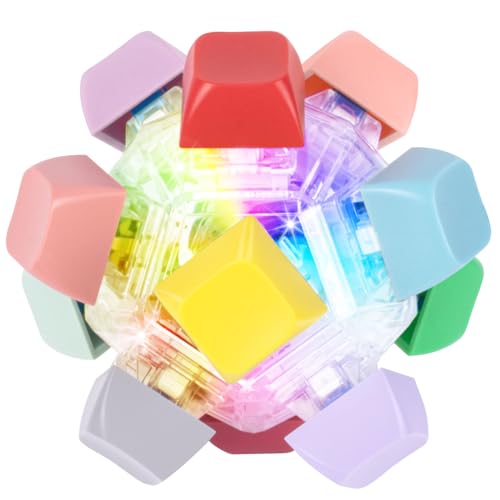 FunisFun لعبة فidget لوحة المفاتيح للبالغين، ضاغط لوحة المفاتيح مع ضوء LED، لعبة فidget لتخفيف التوتر والحساسية - Image 1