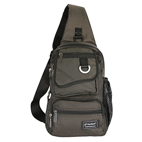 Vanlison Sling Bag Chest Shoulder Backpack Crossbody Multipurpose Daypack For Men Women Black - Image 1