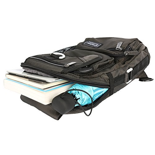Vanlison Sling Bag Chest Shoulder Backpack Crossbody Multipurpose Daypack For Men Women Black - Image 5