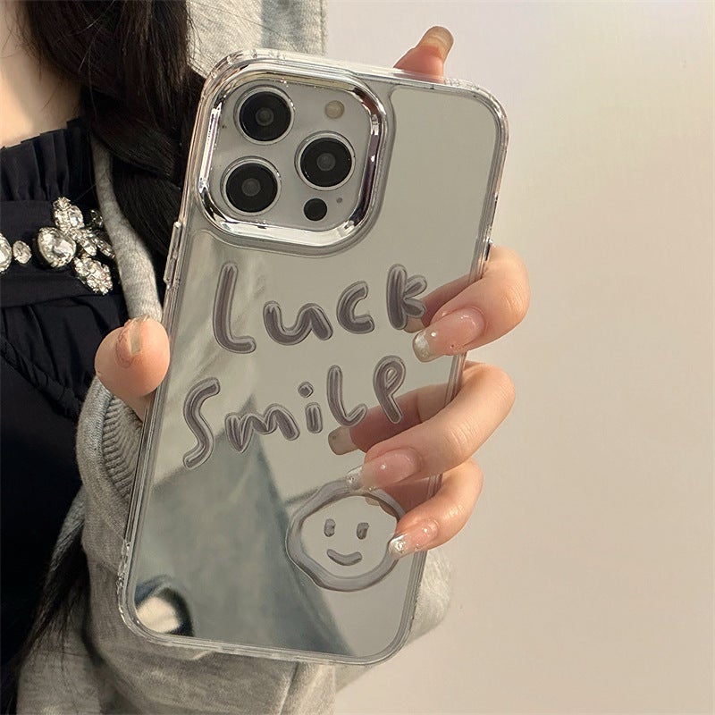Zhitai Is Suitable for Apple 16Promax Mobile Phone Case Three-In-One Mirror Iphone15 Dropshipping 12 Smiling Face 14Pro - Image 3