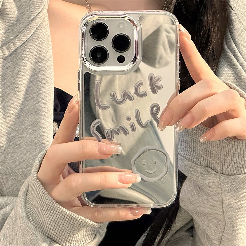 Zhitai Is Suitable for Apple 16Promax Mobile Phone Case Three-In-One Mirror Iphone15 Dropshipping 12 Smiling Face 14Pro - Image 4