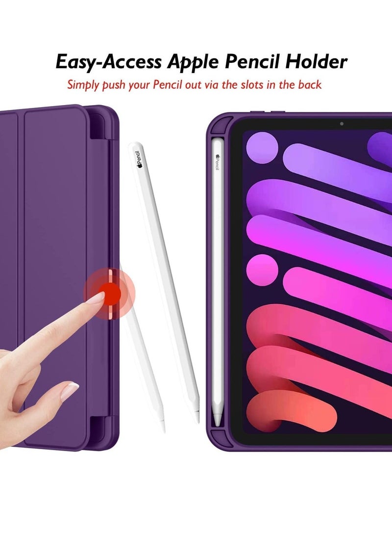 ELTRAZONE NEW Smart Case with Pencil Holder for iPad Mini 7 – Trifold Stand, Soft TPU Back, Auto Wake/Sleep, Dust Proof & Anti-Fingerprint, Heavy Duty Protection – Sleek, Durable Case for iPad Mini 7 - Image 2