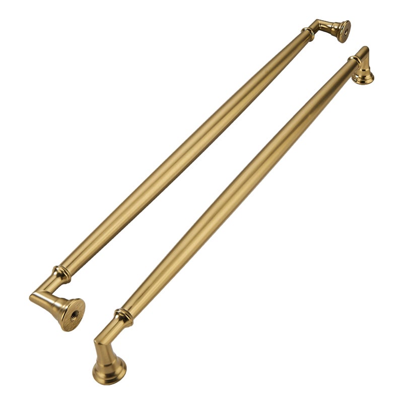 khtumeware 5 Pack 12 Inch305mm Brushed Brass Cabinet Pulls Heavy Duty Solid Warm Brass Cabinet Handles Kitchen Brushed Gold Cabinet Hardware for Cupboard Drawer Handles - Image 2