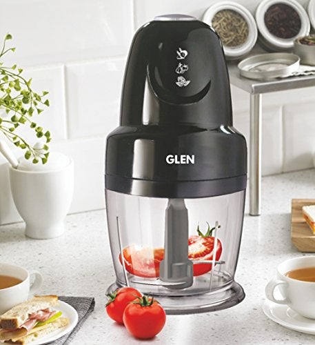 Glen Electric Chopper for Kitchen, 400ml Bowl, 250W Mini Fruit & Vegetable Cutter with Rust-Resistant Stainless Steel Blades, Extra Bowl, Whisker Disc, Chops Onion & Nuts - Black (SA4043PLUSBLK) - Image 5