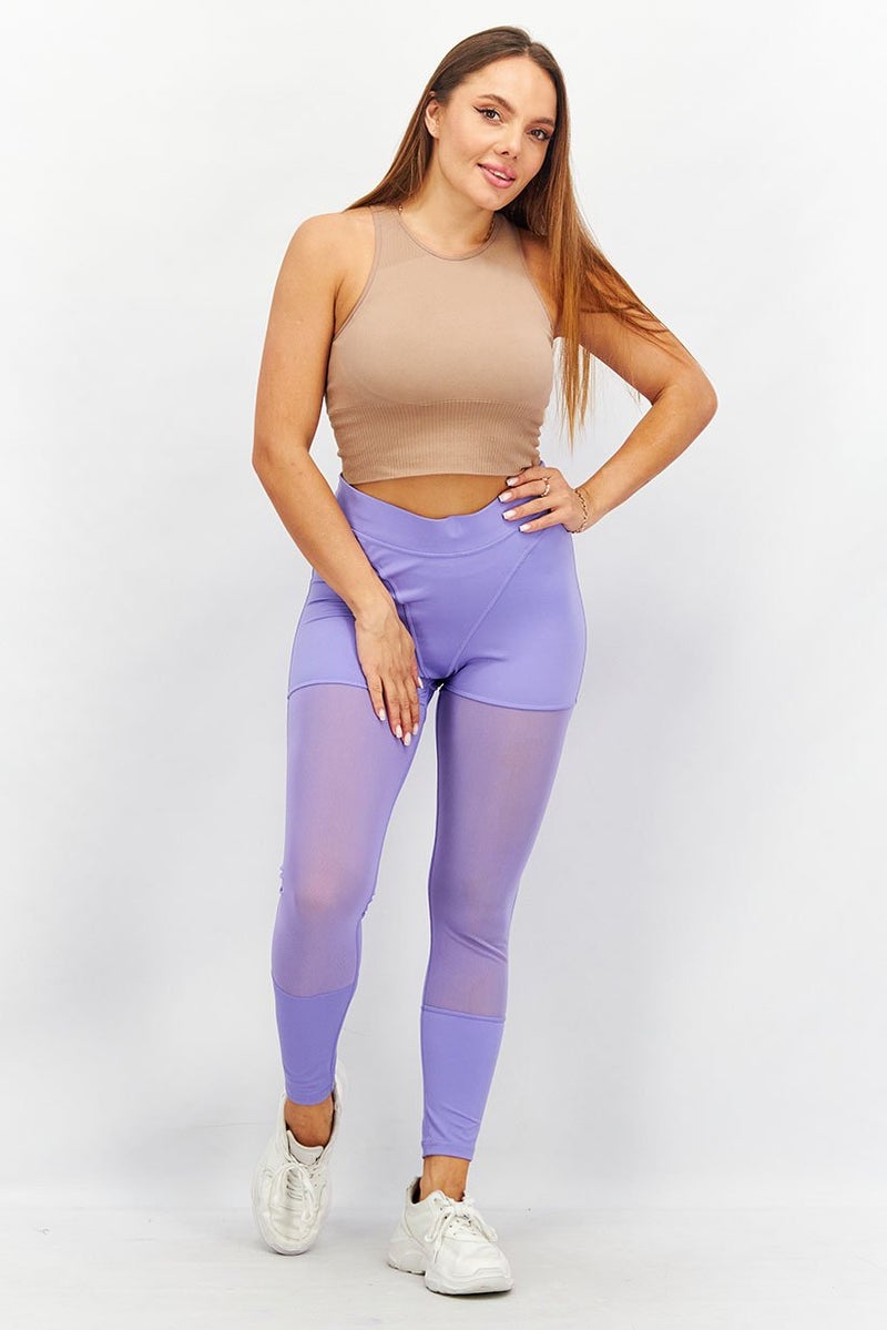 Reebok ملابس رياضية نسائية للياقة البدنية، كاردي ميس، ضيق، بنفسجي - Image 4