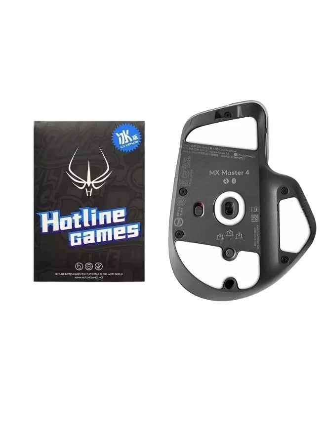 HOTLINE GAMES ICE Mouse Skates for MX Master 4 – 100% PTFE Replacement Mouse Feet with Rounded Edges for Smooth & Precise Glide (White) - Image 2