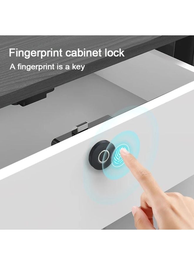 Square Smart Fingerprint Drawer Lock Keyless Entry Compact Design Easy Install - Image 2