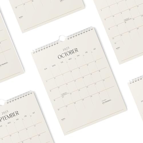 Karto Wall Calendar 2025 - Vertical 8.5x11 inch Runs Until June 2026 - Boost Your Productivity and Easy Planning with the Aesthetic Monthly Calendar - Beige - Image 4