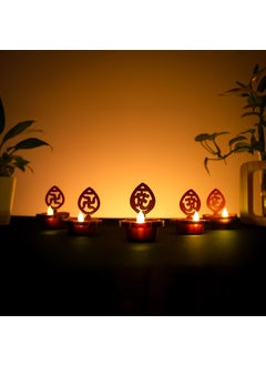 PujaNPujari Puja N Pujari Water Sensor LED Diya Pack of 10 Decorative Floating LED Diyas for Home Smokeless LED Diyas PlasticFestival Puja Decor  - Image 1