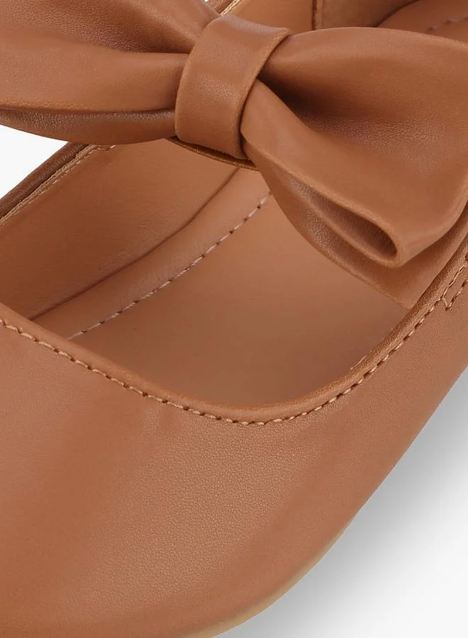 Flora Bella By Shoexpress BROWN Girls Bow Accent Mary Jane Shoes for Women | Best Price UAE