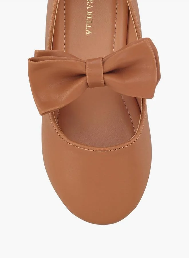 Flora Bella By Shoexpress BROWN Girls Bow Accent Mary Jane Shoes for Women | Best Price UAE